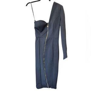 Misha Collection Elegant One-Shoulder Black Dress size M